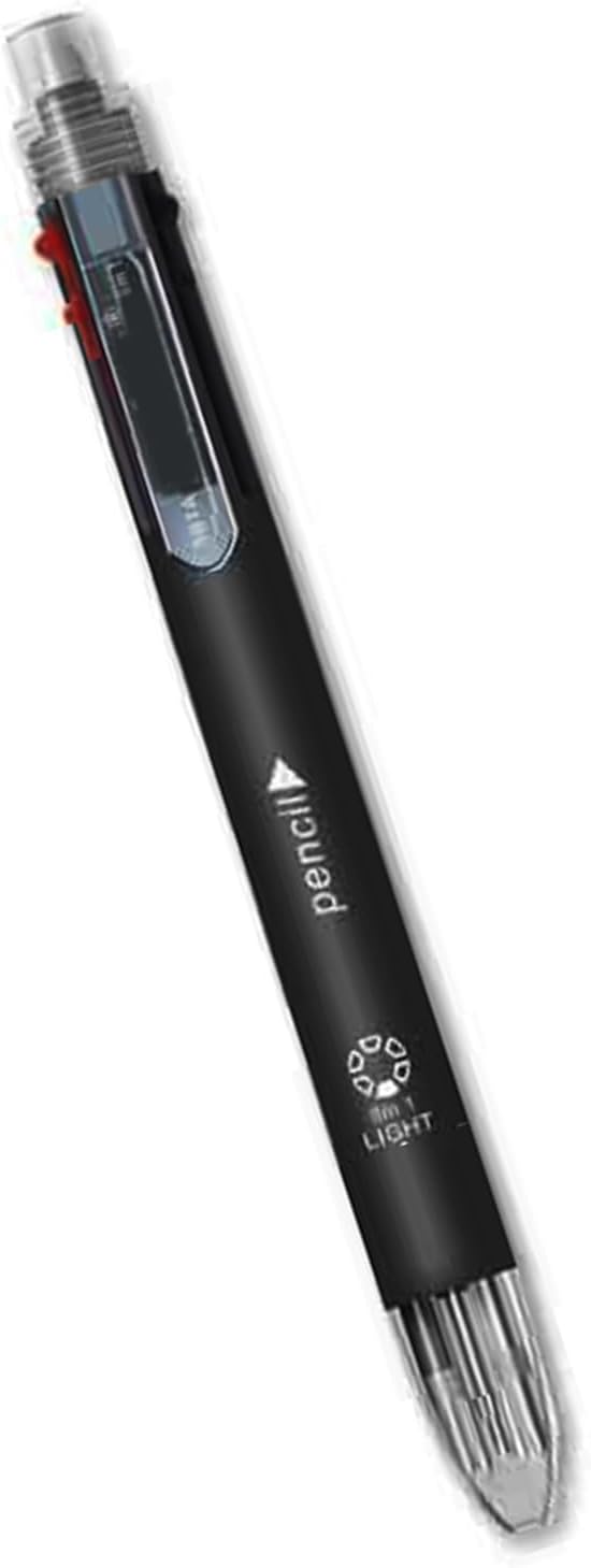Multifunctional Mechanical Pencil 5 Color-in-1 Ballpoint Pen Retractable Multicolor Ballpoint For Student Teacher Erasable