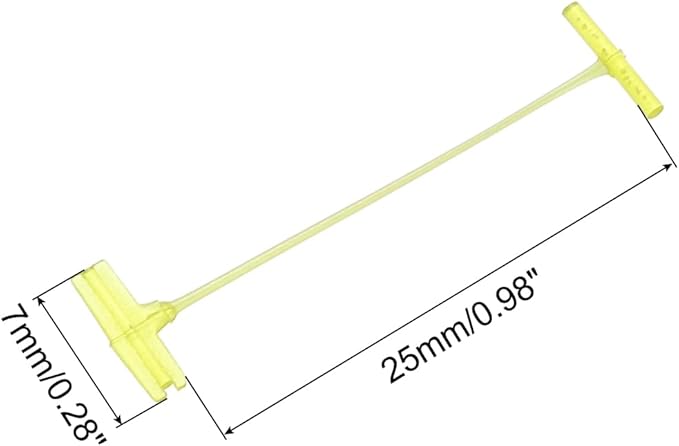 MECCANIXITY Standard Tagging Fasteners,Plastic Regular,Standard Label Gun Price Tagging Barbs for Garment Price Tag Label Tagging Barbs 25mm/1 Inch,Pack of 1000 Yellow