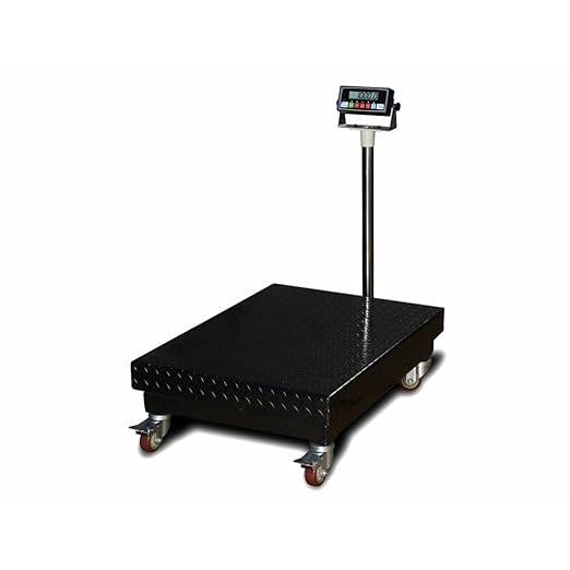 Liberty LS-B800 22" x 32" Platform 800 lbs x 0.05 Digital Bench Scale | Lockable Casters