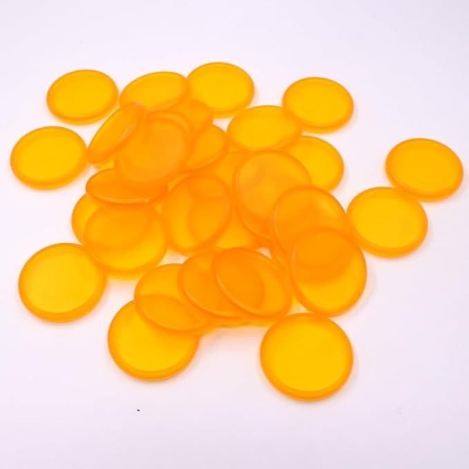 100pcs Discbound Notebook Discs DIY Planner Accessories fits for Tul,Levenger,Arc,Happy Planner,Talia(Transparent Orange,0.94inch/24mm)