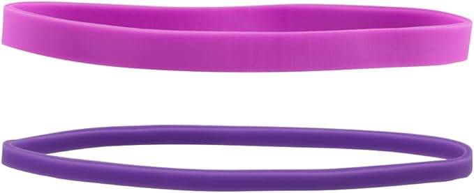 JAM PAPER Colorful Rubber Bands - Sizes 33 & 64 Set - Purple Multi-Purpose Rubberbands - 200/Pack
