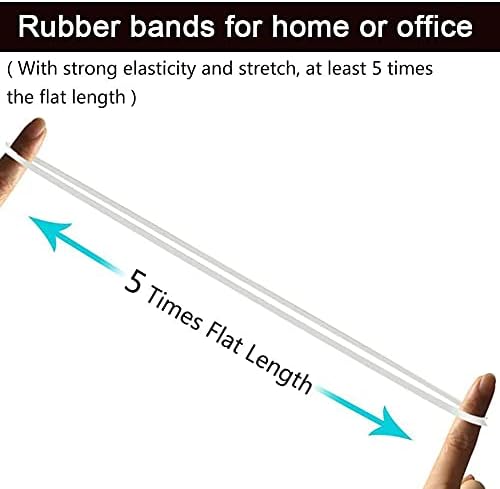 AMUU Rubber Bands 12inch Large 35 Pieces Rubber Bands Fits 8-33 Gallon Trash Cans File folders Elastic Bands for Office Supplies Home White rubber band Trash Cans