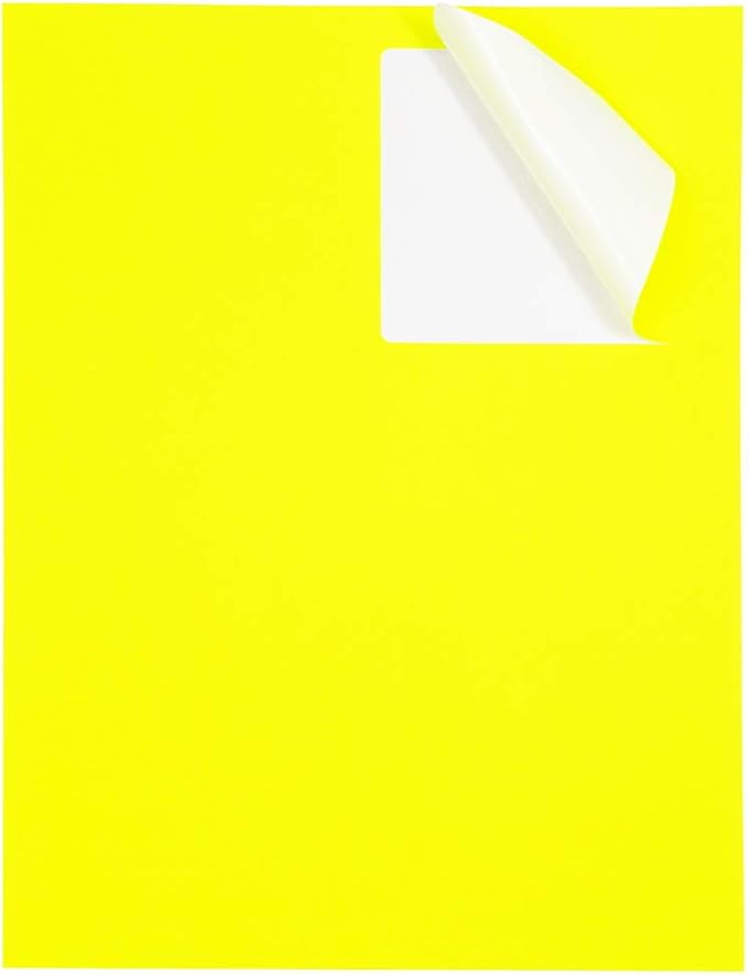 JAM PAPER Shipping Address Labels - Large - 3 1/3 x 4 - Neon Fluorescent Yellow - 120/Pack