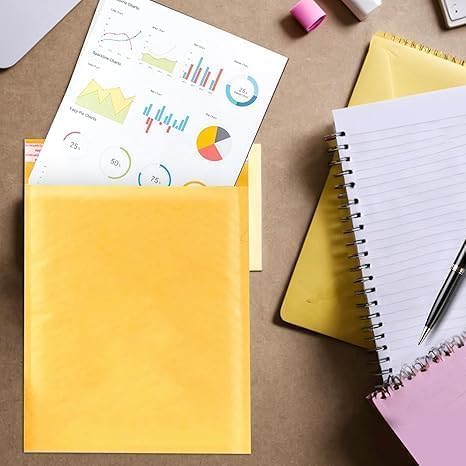 Kraft Bubble Mailers 8.5x14.5 inch #3 | Self Seal Padded Envelopes | Cushioned Bubble Mailer | Usable Size 8.5x13.5 | Lightweight mailing Shipping Bags | 200 Pack Bulk | Made in USA