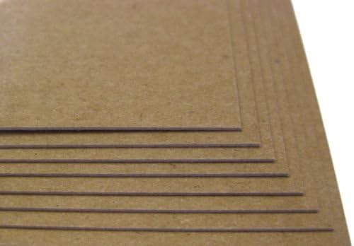 100 Sheets Chipboard 24pt (Point) 5 X 7 Inches Light Weight Photo|Card Size .024 Caliper Thickness Cardboard Craft Packaging Brown Kraft Paper Board