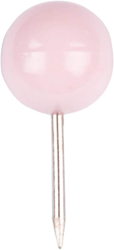 JAM PAPER Colorful Push Pins - Round Head Map Thumb Tacks - Baby Pink Pastel Pushpins - 100/Pack