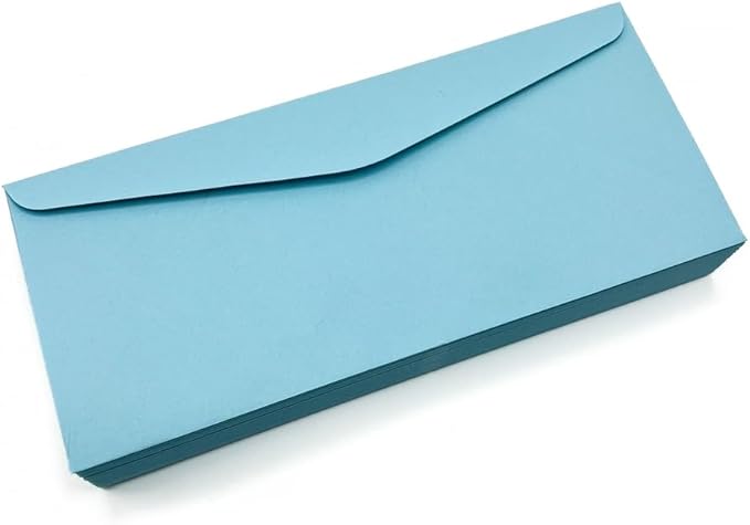 Limited Papers (TM) No. 10 Regular Standard Mailing Envelope - Pastel - Soft - 24 Pound (4.8 inch x 9.5 inch) - Announcement, Invoices, Checks, Letters, Contracts, Business Envelopes (Blue, 250)