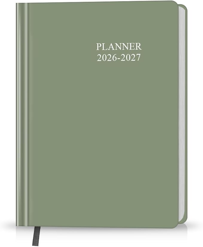 Planner 2026-2027 - 18 Months (Jan 2026 - Jun 2027) Agenda Planner 5.8" x 8.5", 2026-2027 Weekly & Monthly Planners with Hard Cover, Green