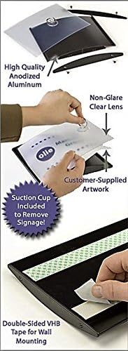 Set of 5 Metal Customizable Sign Holders 6" x 6" - Easy to Change Graphics, Perfect for Offices, Schools, and Businesses