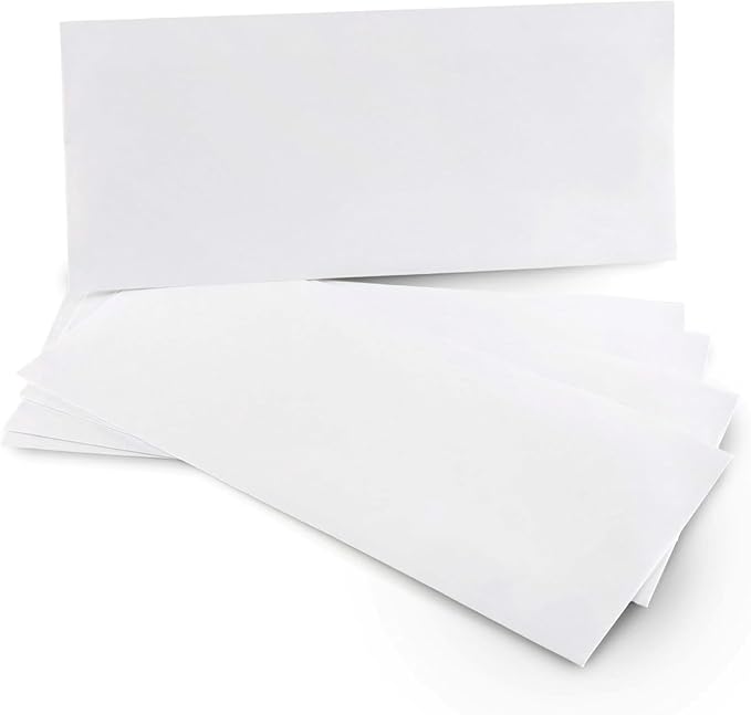 250 Custom #10 Envelopes with Logo - Personalized #10 Self-Seal - Printed Envelopes with Return Address - Custom Printed Security Envelope - Ideal for Business Mailings - White, 250 Count