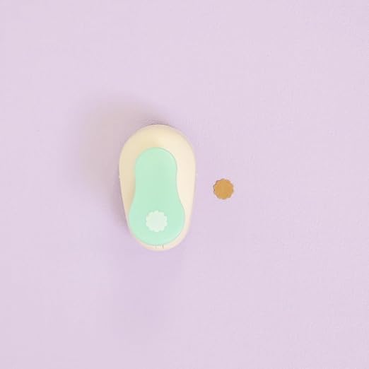 Craftelier - 3/8 Inch Circle Scallop Punch with Lever Press | Shape Hole Puncher for Paper Crafts | Scalloped Hole Punch to Create Scrapbooks, DIY Cards & Journals