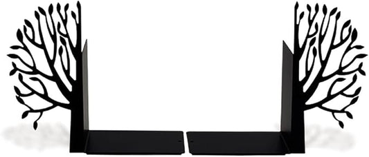 Trees Theme Book Holder Organizer – Steel, Black, Nature Inspired Design – Books in Style, Perfect for Home Decor, Great Gift for Book Lovers – Urban Forest Collection – Geguton