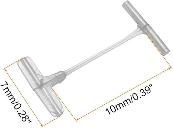 MECCANIXITY Standard Tagging Fasteners,Plastic Regular,Standard Label Gun Price Tagging Barbs for Garment Price Tag Label Tagging 10mm/0.39 Inch,Pack of 1000 Gray