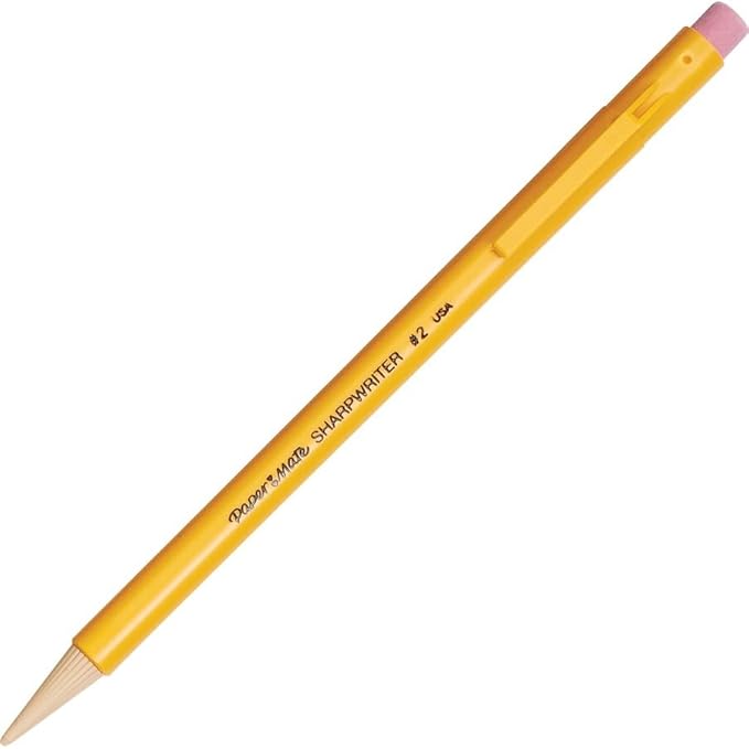 Paper Mate SharpWriter Mechanical Pencils | 0.7 mm #2 Pencil | Pencils for School Supplies, Yellow, 36 Count