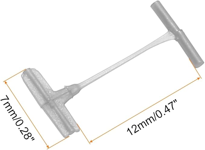 MECCANIXITY Standard Tagging Fasteners,Plastic Regular,Standard Label Gun Price Tagging Barbs for Garment Price Tag Label Tagging Barbs 12mm/0.5 Inch,Pack of 1000 Gray