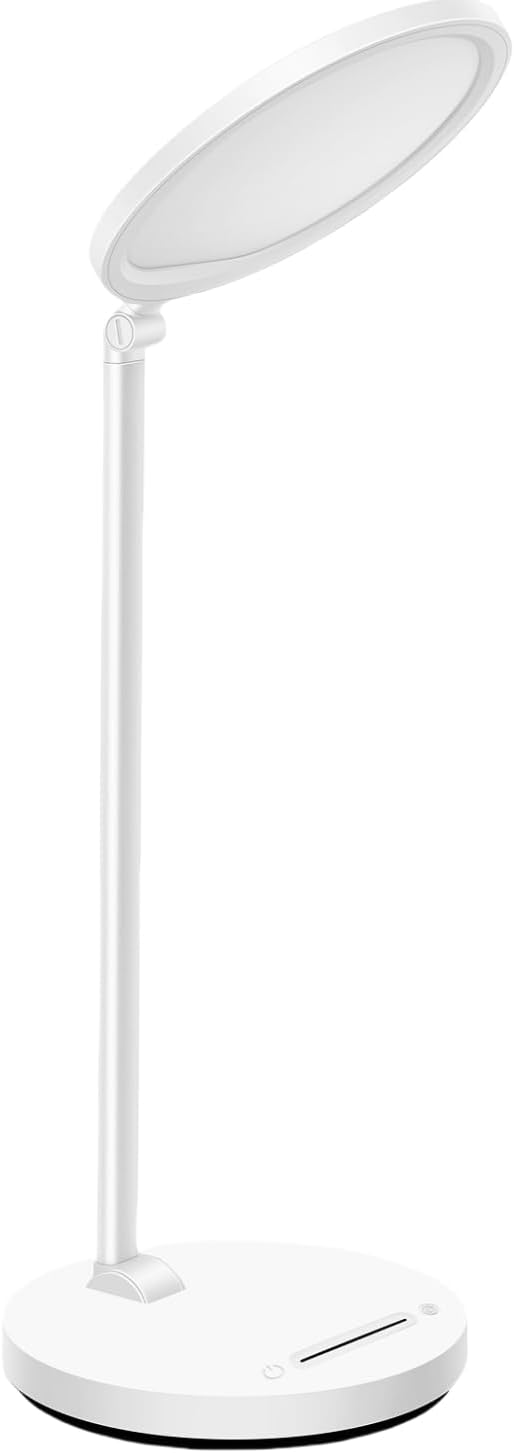 LED Desk Lamp With Swing Arm and Flexible Neck - 3CCT Table Lamp for Home, Office, College Dorm - Tall Lamp With Shade for Children Reading, Study - Eye-Care Touch Control