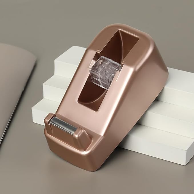Basics Desktop Tape Dispenser, Office Desk Tape Dispenser, Heavy Duty Desk Accessories Office Tape Dispensers, Weighted Non-Skid Base,Ideal for Home, Office, School, or Business