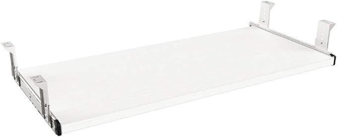 FRMSAET Furniture Accessories Office Product Suits Hardware 20/24/30 inches Keyboard Drawer Tray Wood Holder Under Desk Adjustable Height Platform. (30 inches, White)