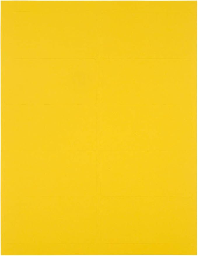 JAM PAPER Shipping Address Labels - Standard Mailing - 2 x 4 - Yellow - 120/Pack