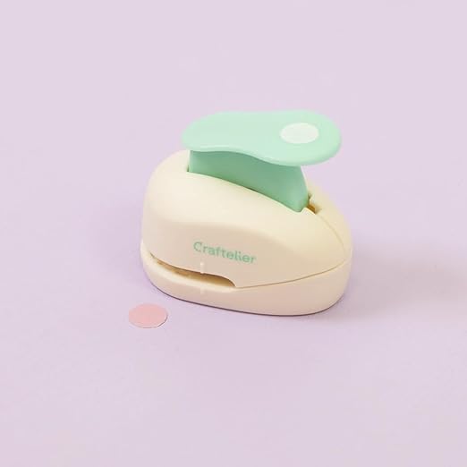 Craftelier - 3/8 Inch Circle Punch with Lever Press | Shape Hole Puncher for Paper Crafts | Round Hole Punch to Create Scrapbooks, DIY Cards & Journals | Mini Hole Punch for Paper & Cardstock.