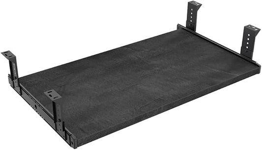 FRMSAET Furniture Accessories Office Product Suits Hardware 20/24/30 inches Keyboard Drawer Tray Wood Holder Under Desk Adjustable Height Platform(24 inches, Black Rock)