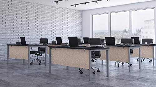 OBEX Modesty Desk PET Privacy Screen Acoustic Sound Absorbing Panel Ideal for Reception, Student Table or Office Cubicles Workstations, 18" x 66", Sand
