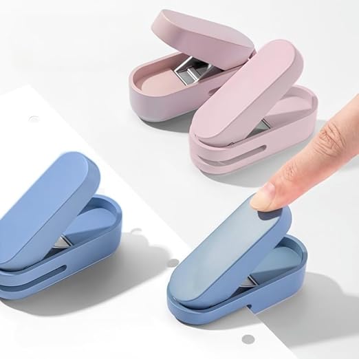 Magnoloran 2 Pack Single Hole Punch, 1/4 inch Mini Small Hole Puncher Heavy Duty Paper Hole Puncher Small Hole Punch One Hole Puncher for Crafts Paper Cards Tags Scrapbook-Blue&Pink