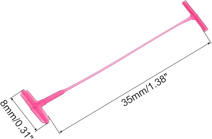MECCANIXITY Standard Tagging Fasteners,Plastic Regular,Standard Label Gun Price Tagging Barbs for Garment Price Tag Label Tagging Barbs 35mm/1.38 Inch,Pack of 1000 Rose Red