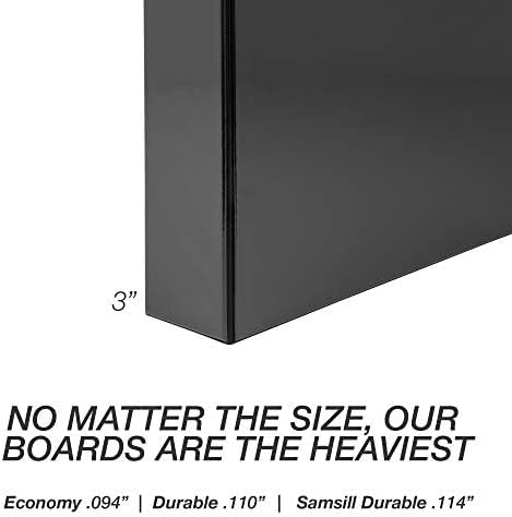 Samsill Durable 3 inch 3 Ring Binder, Made in USA, D Ring Binder, FSC 100% Recycled Chipboard, White, 4 Pack