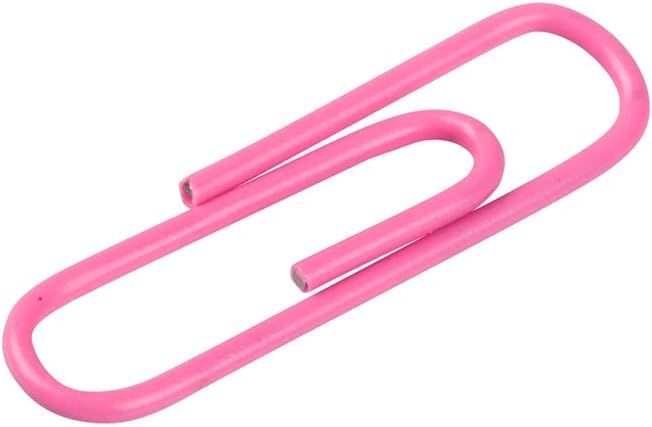 JAM PAPER Colorful Standard Paper Clips - Regular 1 Inch - Pink Paperclips - 100/Pack