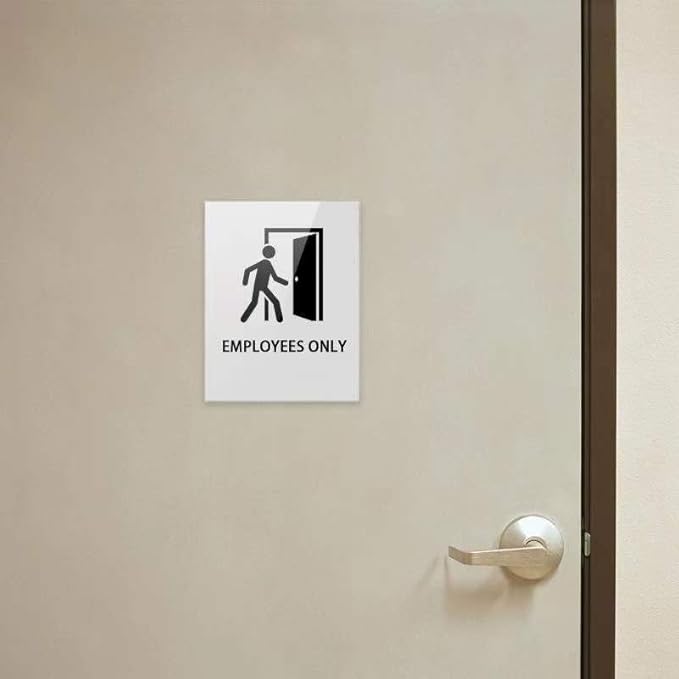 Acrylic Sign Holder 8 x 10 Wall Mount, Wall Mount Sign Holders, Clear Acrylic Frame with 3M Tape Adhesive, Plastic Wall Sign Holder for Office, Home, Restaurant(6 Pack)