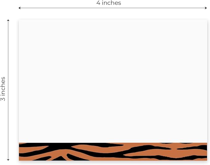 Modern Animal Print Sticky Notes / 4" x 3" Repositionable Sticky Note Pads/Six Unique Pattern Designs/Made in The USA