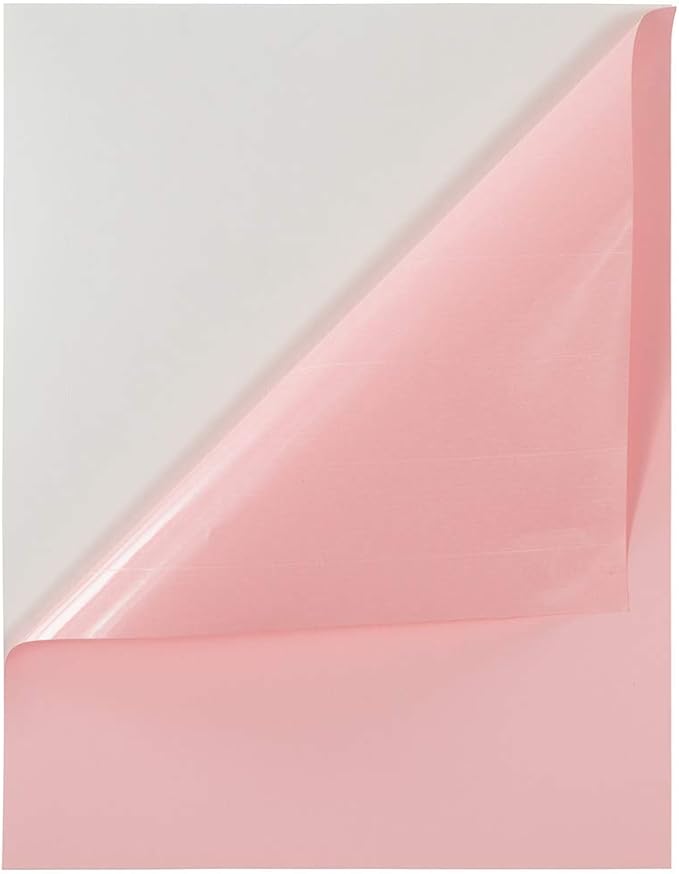 JAM PAPER Full Sheet Shipping Labels - Printable Sticker Paper - 8 1/2 x 11 - Baby Pink Pastel - 10 Full Pages/Pack