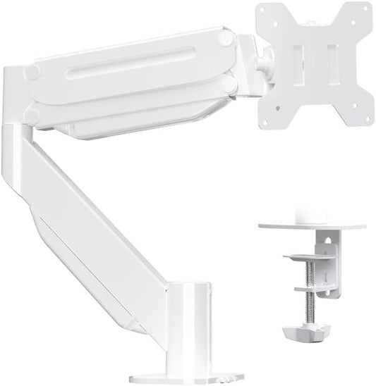Suptek Ultrawide Monitor Arm Mount for 17 to 49 Inch Heavy Duty Curved Screen,Holds 46.2 lbs,Adjustable Gas Spring Monitor Arm Desk Mount Stand,75/100 Vesa Mount,White(MD71LW)