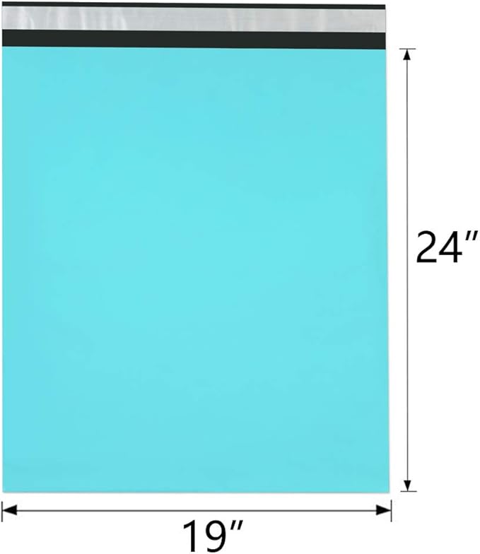 UCGOU Poly Mailers 19x24 Inch Teal 50 Pack Extra Large Shipping Bags Strong Thick Mailing Envelopes Self Seal Adhesive Waterproof and Tear Proof Boutique Postal for Clothing Quilt and More