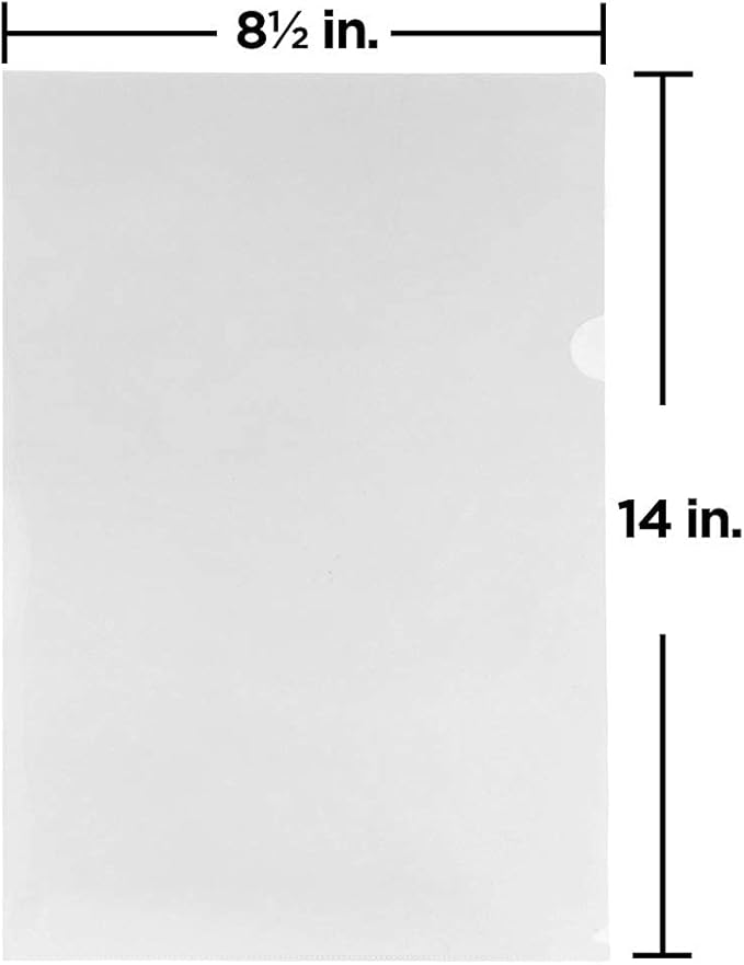 JAM PAPER Plastic Sleeves - Legal Size - 9 x 14 1/2 - Clear Project Pockets - 12 Page Protectors/Pack