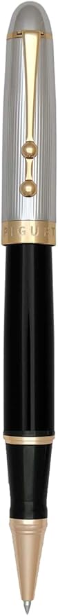 Piguet Genève – Luxury and Ergonomic Fountain & Rollerball Pen – Sigma Series – German Bock Medium Nib, Gold Trim, Blue Ink – Gift Boxed with Universal Refill and Converter (Rollerball Pen, Deluxe)