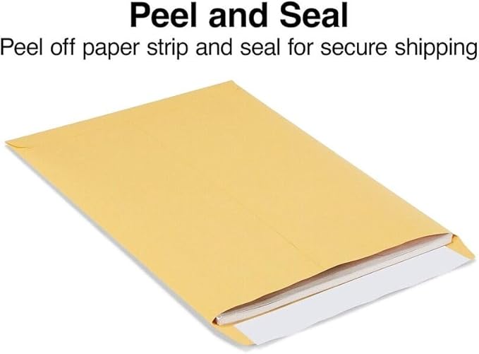 Catalog Envelopes (Open End), Brown Kraft, 28 Pound. 500 Per Pack. (Peel And Seal, 6.5"x9.5")