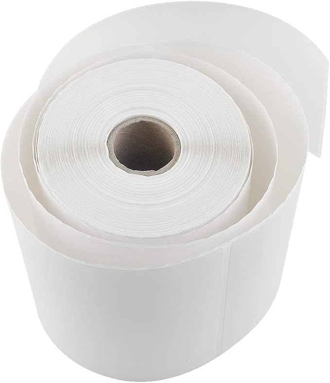 L LIKED 4"x 6" Direct Thermal Labels White Perforated Shipping Label, 250 Labels per Roll, 2 Rolls