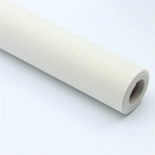 Self Adhesive Off White Velvet Shelf Liner Paper Felt Fabric for Art & Crafts, Jewelry Box Felt Liner Solid Color Felt Drawer Dresser Cabinets Arts Crafts Decor 17.7" x 98"