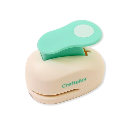 Craftelier - 5/8 Inch Circle Punch with Lever Press | Shape Hole Puncher for Paper Crafts | Round Hole Punch to Create Scrapbooks, DIY Cards & Journals | Mini Hole Punch for Paper & Cardstock.