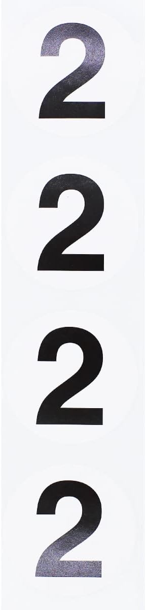 Black Number 2 Circle Stickers, 1.5 Inch Round Adhesive Labels, 500 Stickers Per Roll for Inventory Organization, Bins, Retail, Classrooms, and More – Made in The USA