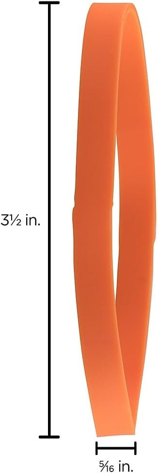 JAM PAPER Durable Rubber Bands - Size 64 - Orange Multi-Purpose Rubberbands - 100/Pack