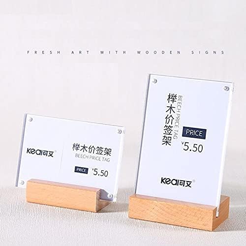 2 Pack Acrylic Label Holder Price Tag Displays Sign Holder Data Card Holder Table Top Sign Stand(120*80mm/4.72x3.15 inches)