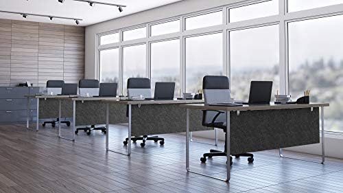 OBEX Modesty Desk PET Privacy Screen Acoustic Sound Absorbing Panel Ideal for Reception, Student Table or Office Cubicles Workstations, 12" x 66", Shadow