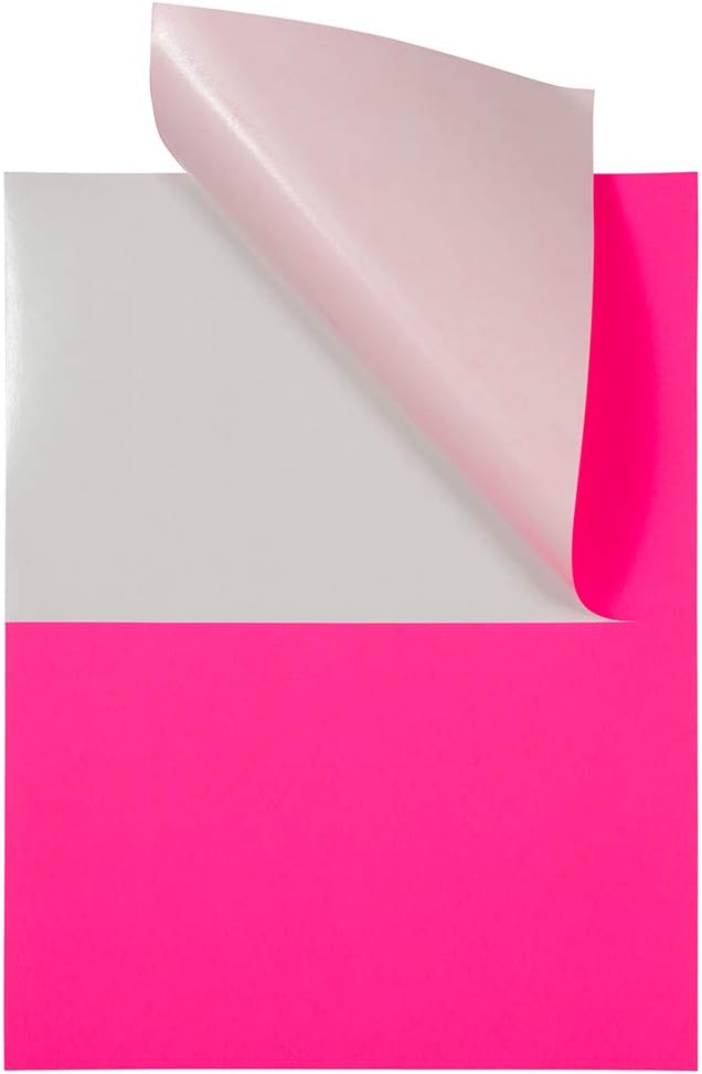 JAM PAPER Shipping Labels - Half Page - 5 1/2 x 8 1/2 - Neon Pink - 50/Pack