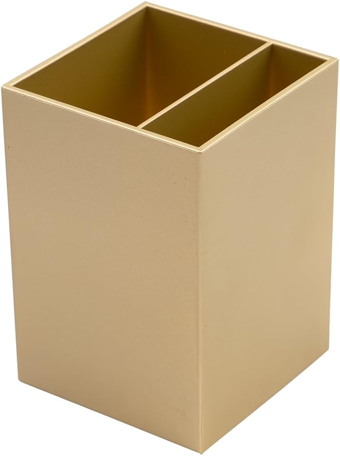 JAM PAPER Desk Trio Pack - Gold - Stapler, Tape Dispenser & Pen Holder - 3/Pack