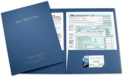 Blue Summit Supplies Tax Return Folders, Letter Size, Dark Blue, 25 Pack