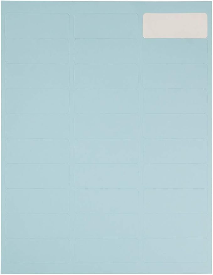JAM PAPER Return Address Labels - Standard Mailing - 1 x 2 5/8 - Baby Blue - 120 Shipping Labels/Pack