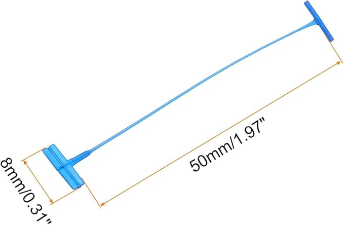 MECCANIXITY Standard Tagging Fasteners,Plastic Regular,Standard Label Gun Price Tagging Barbs for Garment Price Tag Label Tagging Barbs 50mm/2 Inch,Pack of 1000 Blue